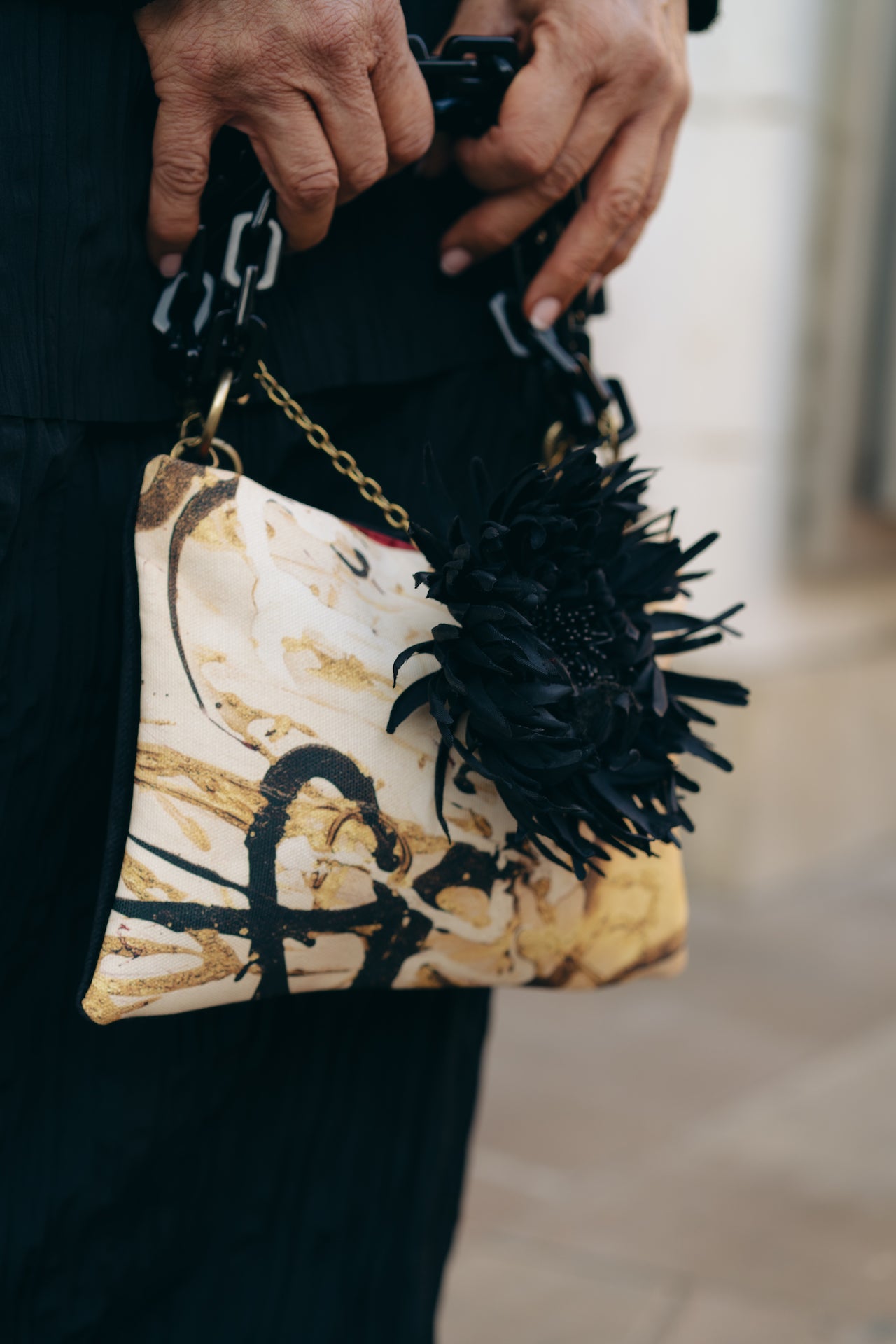 MINI BAG BIANCONERO Terciopelo