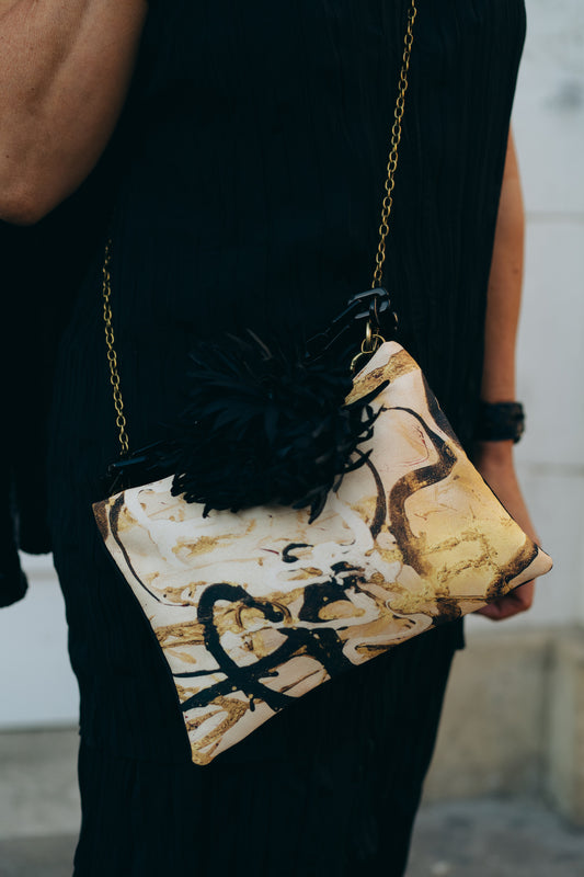 MINI BAG BIANCONERO Terciopelo