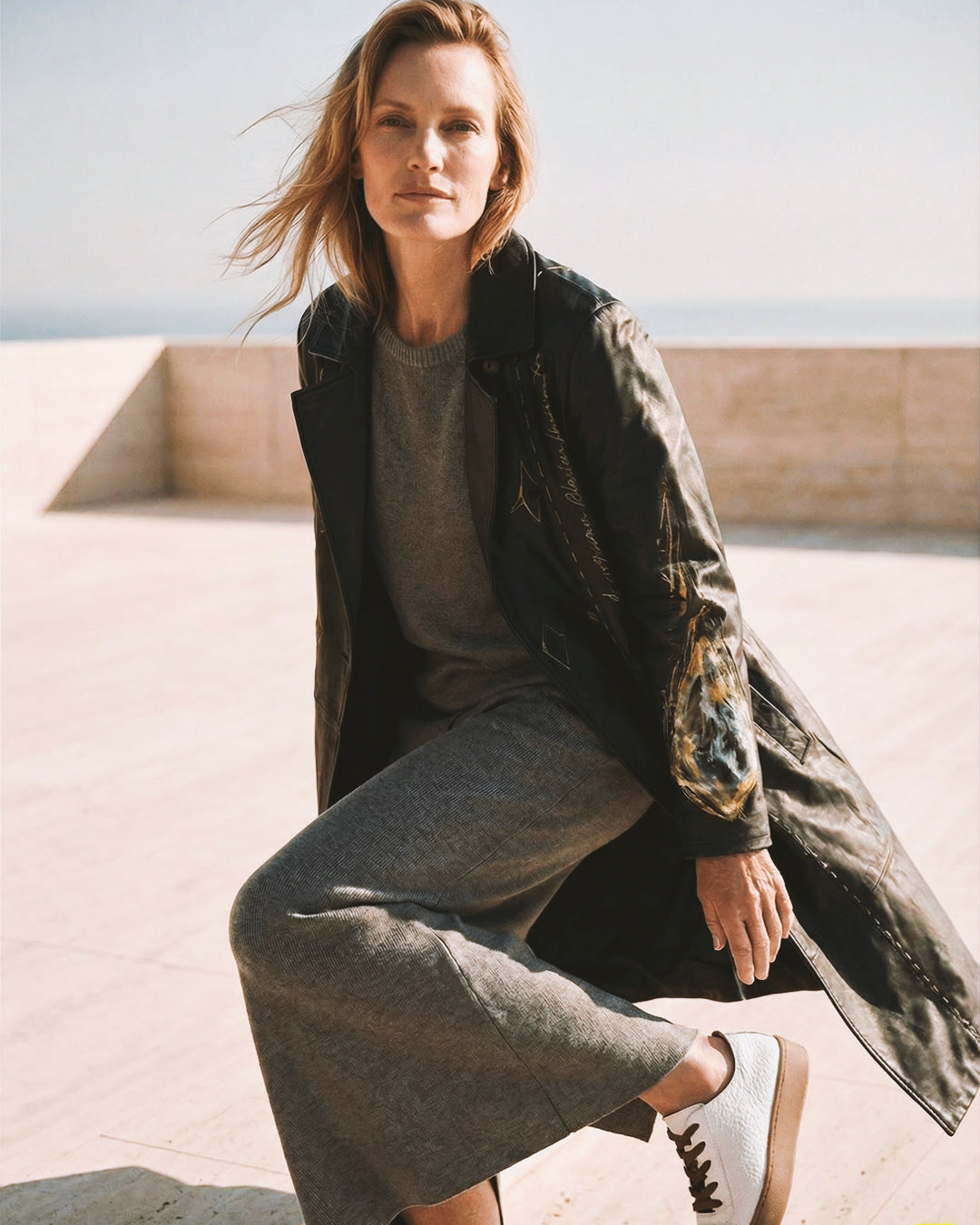 Abrigo Largo de Piel