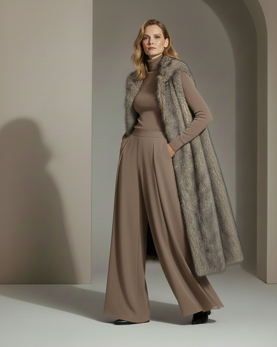 Chaleco largo reversible