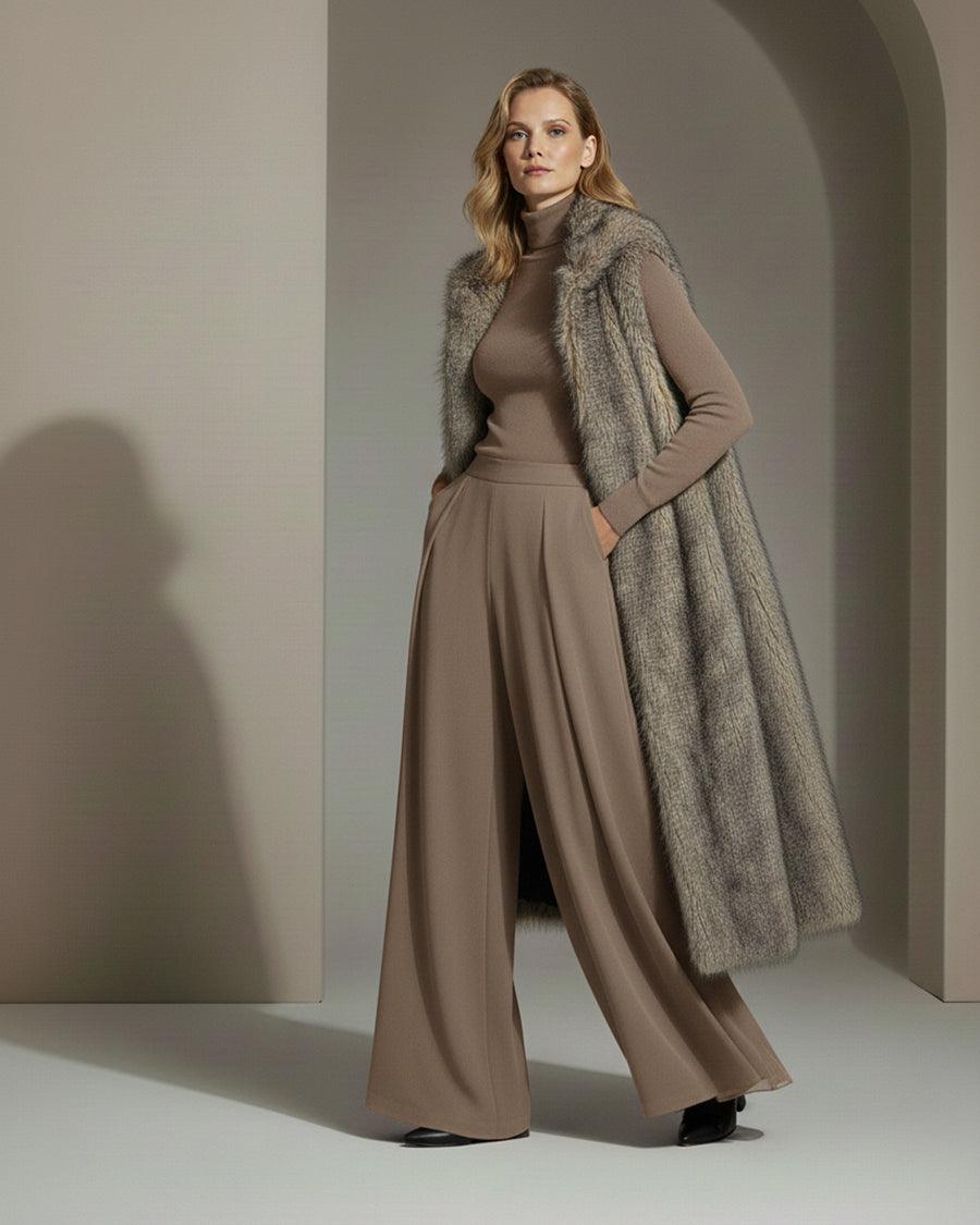Chaleco largo reversible