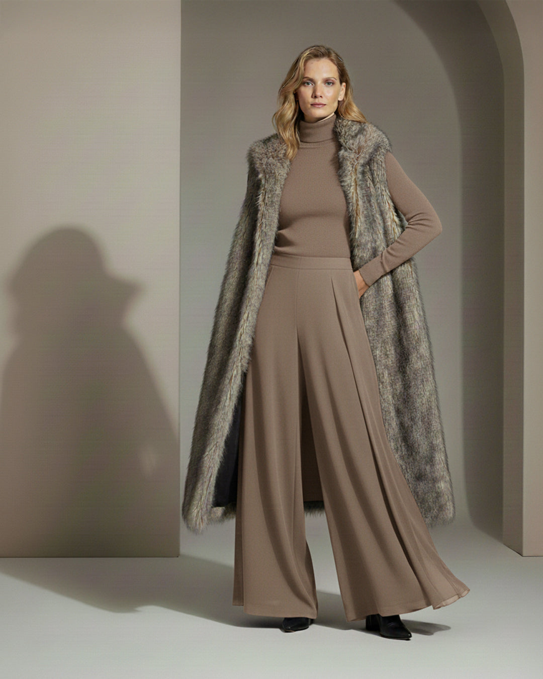 Chaleco largo reversible