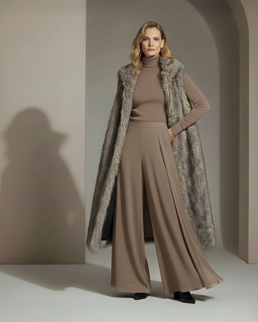 Chaleco largo reversible