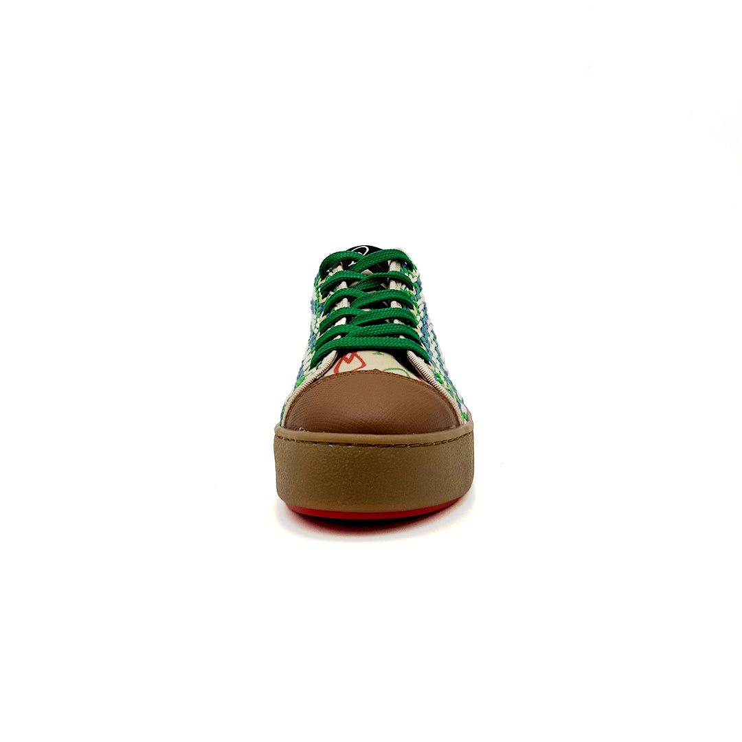 SNEAKY TRECCIA VERDE Leite