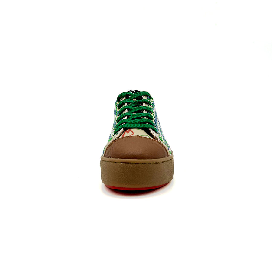 SNEAKY TRECCIA VERDE Leite