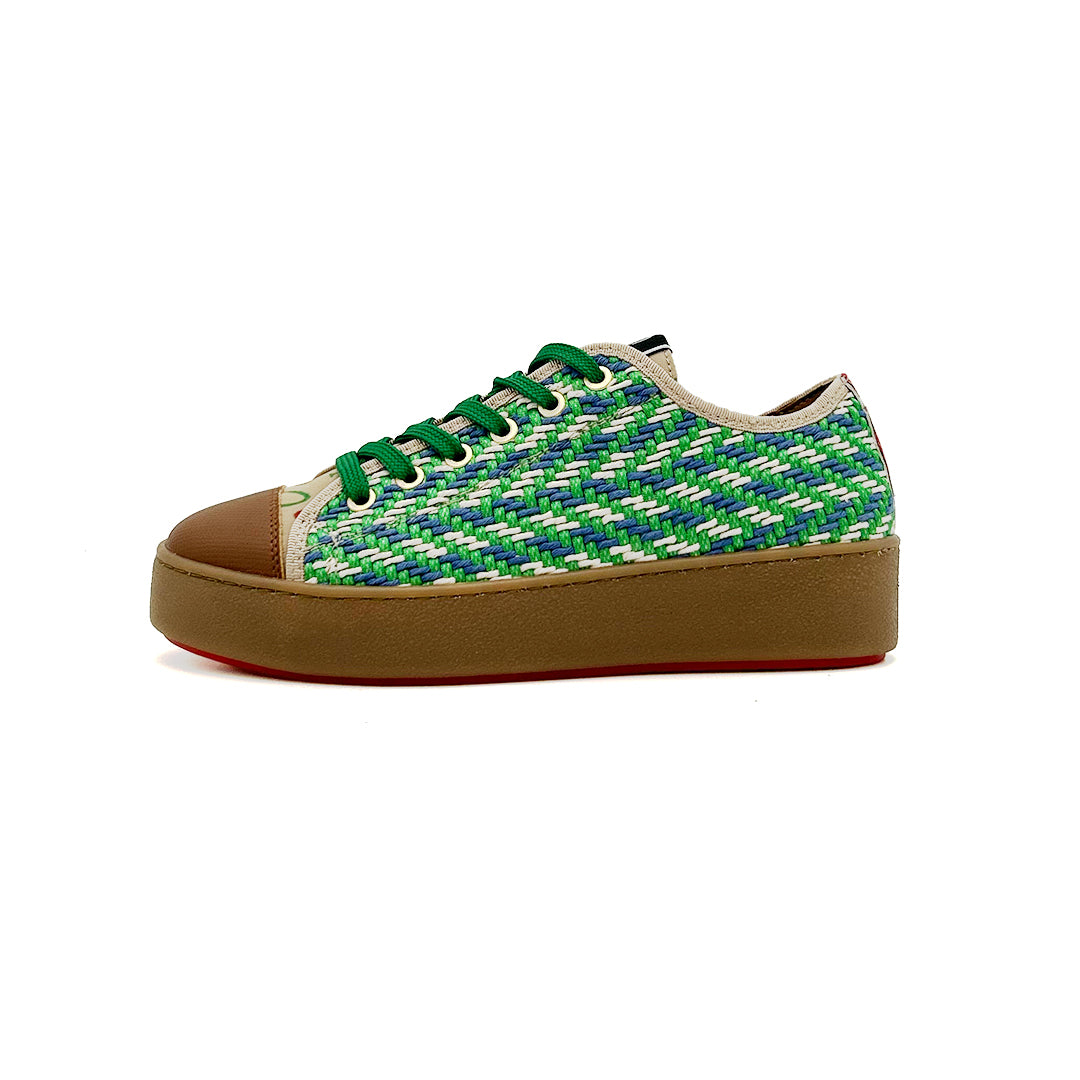 SNEAKY TRECCIA VERDE Leite