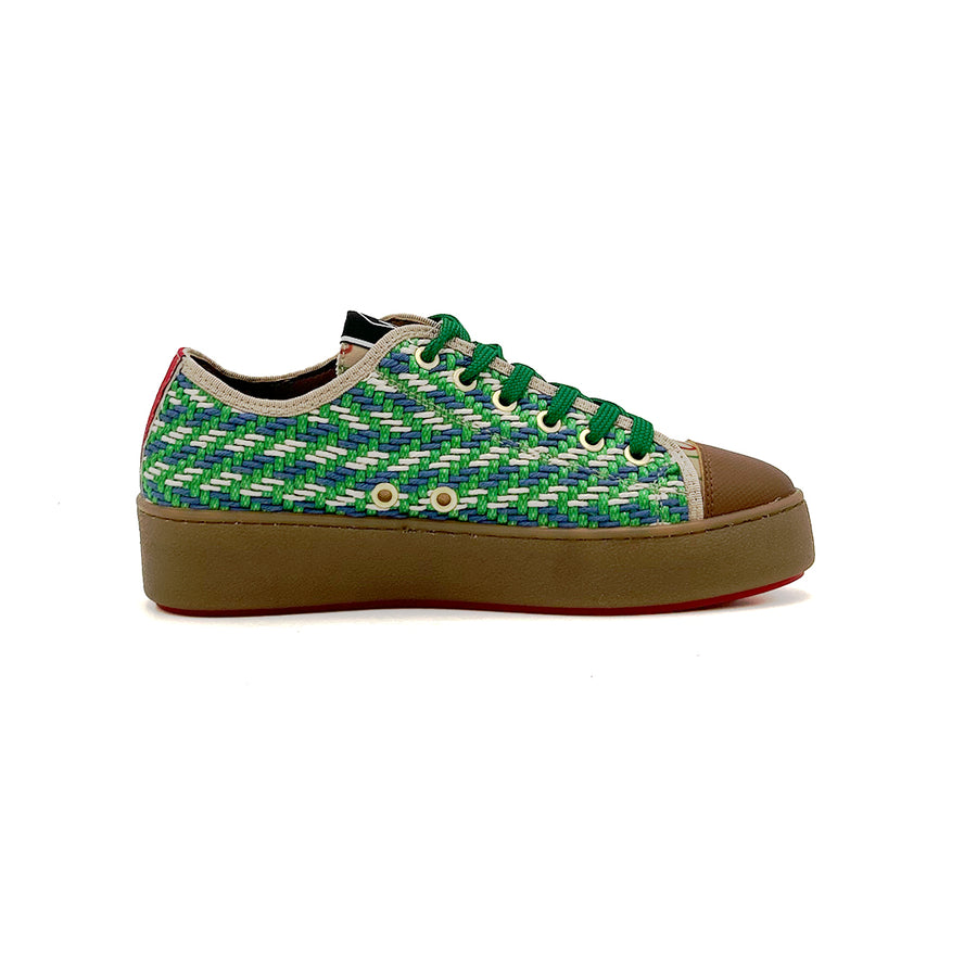 SNEAKY TRECCIA VERDE Leite