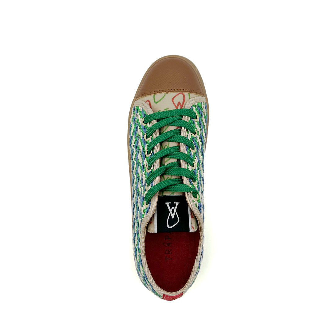 SNEAKY TRECCIA VERDE Leite