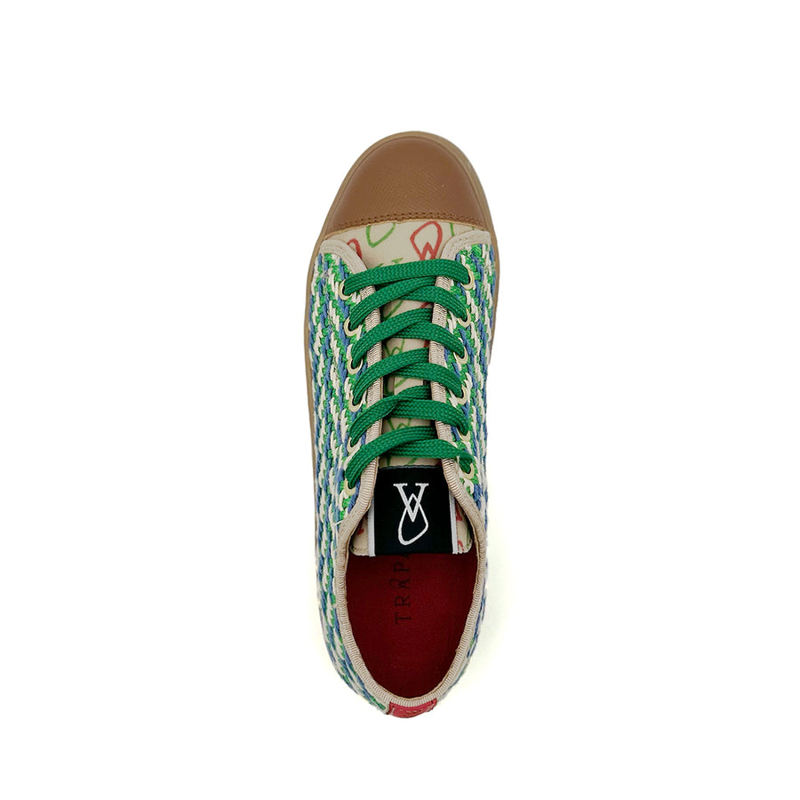 SNEAKY TRECCIA VERDE Leite