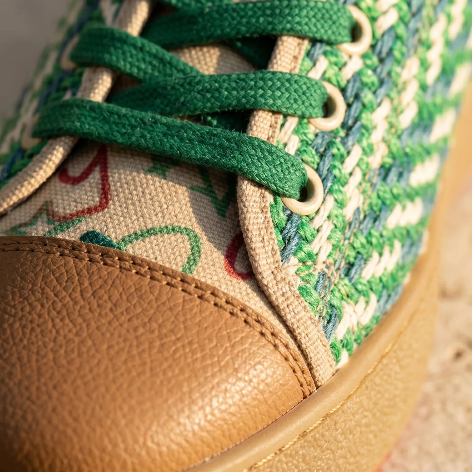 SNEAKY TRECCIA VERDE Leite